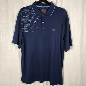 Tasso Elba Dark Blue Polo with Light Blue Accents